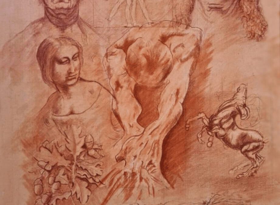 ‘After Da Vinci’ composition, Red Sanguin – Currently on display in Warehouse Arts Centre (WAC) – Southport